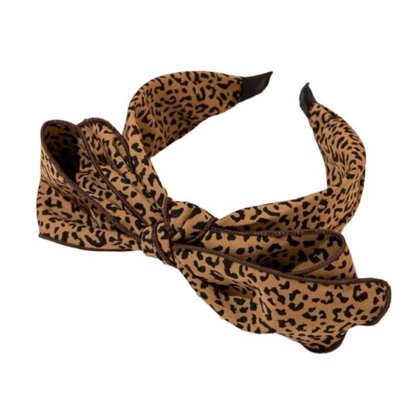 Leopard Print Bow Headband - Picture 3 of 3